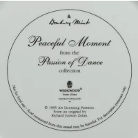 Винтажная коллекционная фарфоровая тарелка Балерина Англия Wedgwood Peaceful Moment Passion of Dance