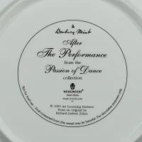 Винтажная коллекционная фарфоровая тарелка Балерина Англия Wedgwood After Performance Passion of Dance