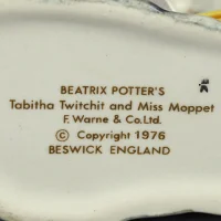 Винтажная английская статуэтка Кошка с котёнком Англия Beatrix Potter Beswick Tabitha Twitchit and Miss Moppet
