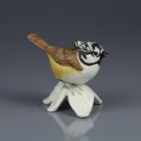 Винтажная фарфоровая фигурка Хохлатая синица Птица Goebel 38 027 Crested Tit