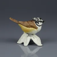 Винтажная фарфоровая фигурка Хохлатая синица Птица Goebel 38 027 Crested Tit