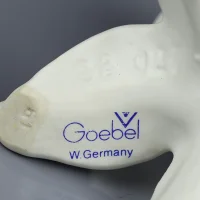Винтажная фарфоровая фигурка Хохлатая синица Птица Goebel 38 027 Crested Tit