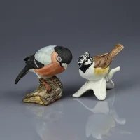Винтажная фарфоровая фигурка Хохлатая синица Птица Goebel 38 027 Crested Tit