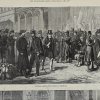 Антикварная иллюстрация The Illustrated London News Soldiers keeping the streets at Bordeaux