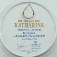 Винтажная фарфоровая декоративная тарелка Сны Катарины Villeroy & Boch Heinrich Katharina – durch die Liebe verzaubert Die Träume der Katharina