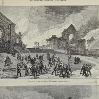 Антикварная иллюстрация The Illustrated London News The civil war in Spain