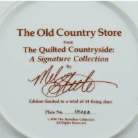 Тарелка винтажная декоративная настенная Квилты Сельский магазин Hamilton Collection Quilted Countryside Old Country Store