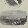 Антикварная иллюстрация The Illustrated London News Bailway bridge destroyed by floods in Ceylon