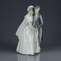 Винтажная фарфоровая статуэтка Свадьба Жених и невеста Lladro NAO 1247 Unforgettable Dance