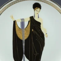 Тарелка винтажная фарфоровая декоративная Гламур Эрте Ар-деко Franklin Mint House of Erte Glamour