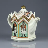 Коллекционный винтажный чайник Битва при Ватерлоо Sadler 4441 Duke of Wellington & Soldiers of the Battle of Waterloo