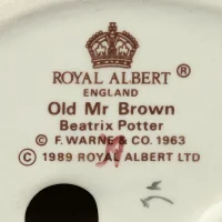 Винтажная английская статуэтка Сова и Белка Беатрис Поттер Royal Albert Beatrix Potter Old Mr Brown