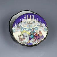 Винтажная фарфоровая шкатулка Жар-птица Русские сказки Villeroy & Boch Heinrich Der Feuervogel Die Russischen Märchen Boris Zvorykin