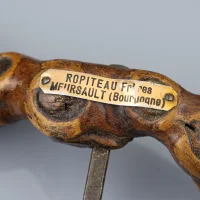 Винтажный французский штопор с рукоятью из виноградной лозы Bernard Siret Ropiteau Freres Meursault Bourgogne