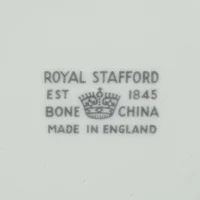 Винтажное фарфоровое чайное трио с цветочно-растительным орнаментом Англия Royal Stafford