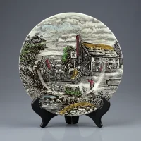 Винтажное чайное трио Конный экипаж Трактир Английская деревня Wood & Sons The Post House