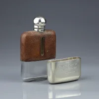Антикварная английская фляжка James Dixon & Sons с подарочной гравировкой Seventh Riley 24 Scarborough 1937 1st Class Award