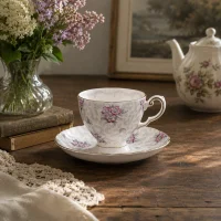 Винтажная фарфоровая чайная пара Англия Tuscan Fine English Bone China