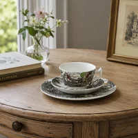 Винтажное чайное трио Конный экипаж Трактир Английская деревня Wood & Sons The Post House