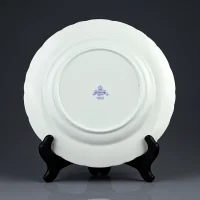 Винтажное фарфоровое чайное трио в стиле шинуазри Голубая ива Англия Delphine Pottery Blue Willow