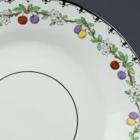 Винтажный фарфоровый чайный сет с цветочной гирляндой Tuscan China R.H. & S.L. Plant Англия 1920-е годы