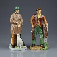Винтажная английская фарфоровая статуэтка Браконьер Охотник Coalport Poacher Character Collection