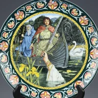 Винтажная декоративная тарелка Король Артур Экскалибур Англия Wedgwood Excalibur Legend of King Arthur