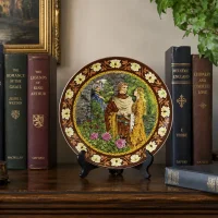 Винтажная декоративная тарелка Ланселот и Гвиневра Англия Wedgwood Lancelot and Guinevere Legend of King Arthur