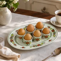 Винтажные пашотницы на блюде Германия Villeroy & Boch Summerday