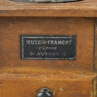 Антикварная деревянная кофемолка Mutzig-Framont Франция Эльзас 1920-е годы