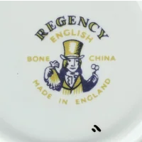 Винтажная фарфоровая чайная пара Конная охота с гончими Англия Regency China