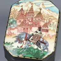 Винтажная фарфоровая шкатулка Иван Царевич Марья Моревна Русские сказки Villeroy & Boch Maria Morevna Die Russischen Märchen
