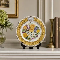 Тарелка винтажная фарфоровая декоративная Цветы Розы Букет Англия Royal Doulton Chelsea Flower Show Plate Royal Anniversary Bouquet 1997