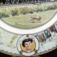 Тарелка винтажная фарфоровая Паровоз Поезд Англия Coalport Seaside Specials Hardwicke
