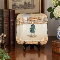 Тарелка антикварная глубокая Чарльз Диккенс Уилкинс Микобер Англия Royal Doulton D3020 Mr Micawber Dickens Ware