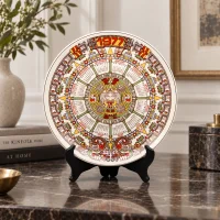 Тарелка винтажная декоративная Тонатиу Ацтеки Календарь Англия Wedgwood Tonatiuh Calendar Plate Seventh Series 1977