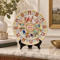 Тарелка винтажная декоративная Детские игры Календарь Англия Wedgwood Children's Games Calendar Plate Fifth Series 1975