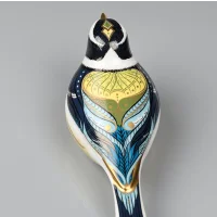 Фарфоровое пресс-папье Синица Англия Royal Crown Derby Garden Great Tit