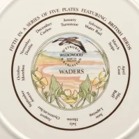 Тарелка винтажная декоративная Птицы Британии Календарь Англия Wedgwood Waders Calendar Plate 1990