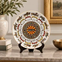 Тарелка винтажная декоративная Карнавал животных Календарь Англия Wedgwood Animal Carnival Calendar Plate Second Series 1972