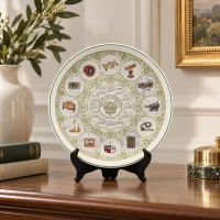 Тарелка винтажная декоративная Миллениум Наука Календарь Англия Wedgwood Calendar Plate Millennium 2001 Sciences