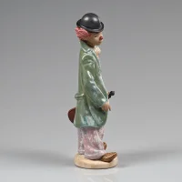 Винтажная фарфоровая статуэтка Клоун со скрипкой Lladro 2328 Circus Sam