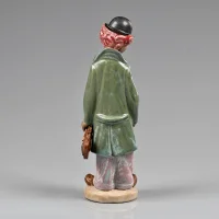 Винтажная фарфоровая статуэтка Клоун со скрипкой Lladro 2328 Circus Sam