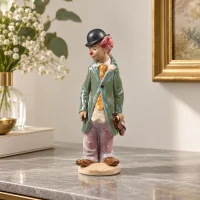 Винтажная фарфоровая статуэтка Клоун со скрипкой Lladro 2328 Circus Sam
