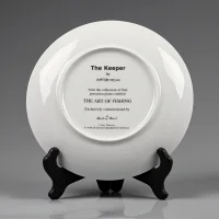 Тарелка винтажная фарфоровая декоративная Рыбалка Юмор Danbury Mint The Keeper Art of Fishing