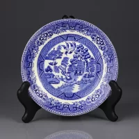 Антикварная английская чайная пара Alfred Meakin Blue Willow Голубая ива Шинуазри