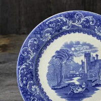 Тарелка антикварная декоративная настенная Англия Рейн Wedgwood & Co Rhine 25 см