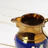 Антикварный английский кувшин Staffordshire Стаффордшир Copper Luster Pitcher