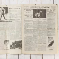 Переиздание номера газеты Manchester Guardian от 5 ноября 1956 года Great Newspapers Reprinted Suez Crisis Суэцкий кризис