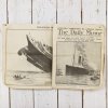 Переиздание номера газеты The Daily Mirror от 8 мая 1915 года Great Newspapers Reprinted Lusitania Torpedoed Лузитания торпедирована